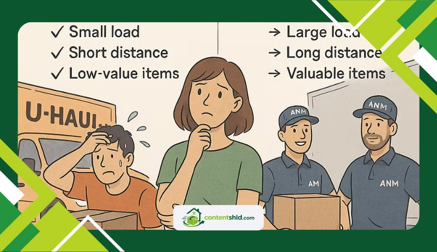 DIY moving vs hiring professional movers cost